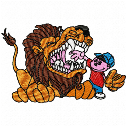 Children And Animals Embroidery Design 12